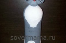 Кошка из пластиковых бутылок